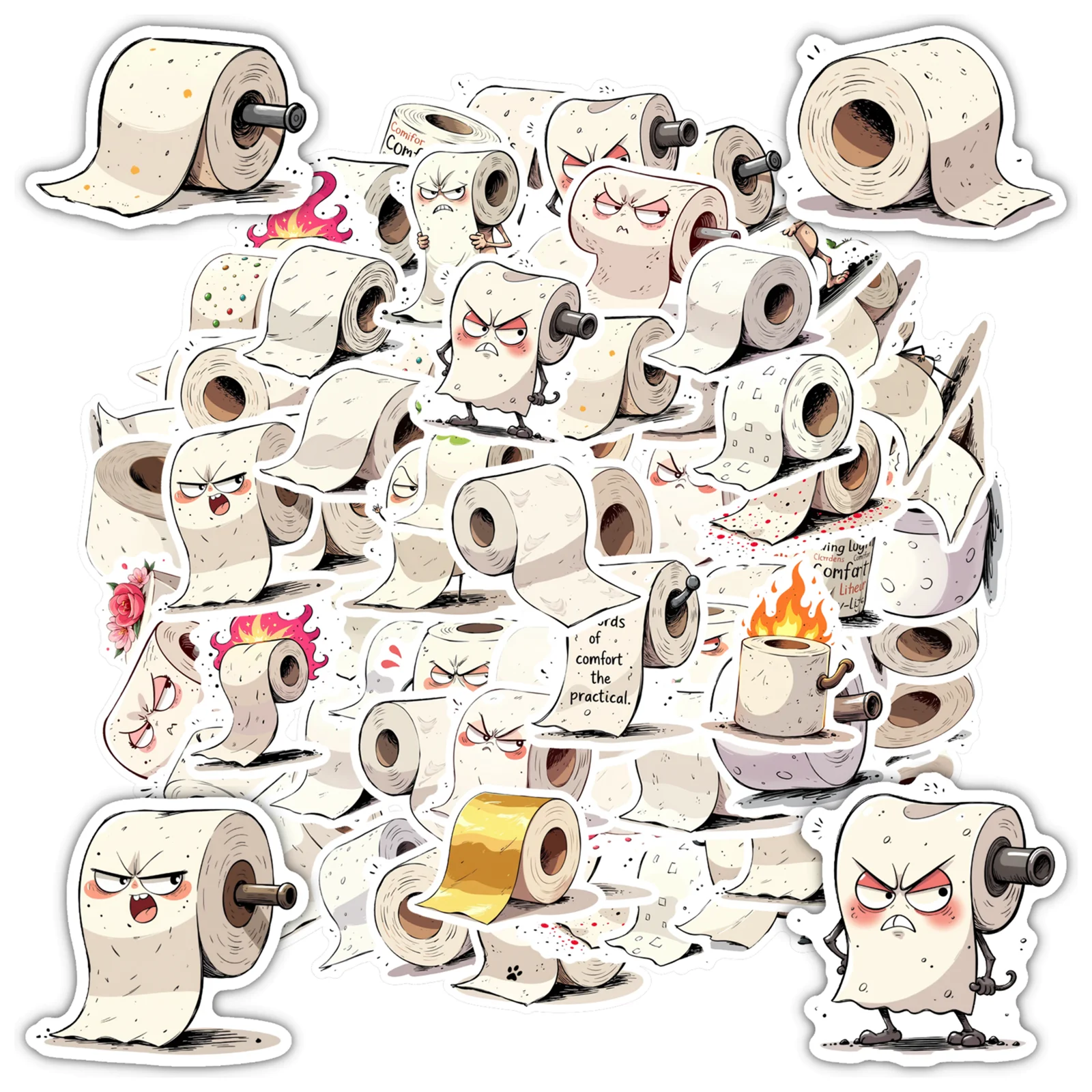 35pcs-50pcs Humorous Everyday Objects Stickers Cartoon Toilet Paper DIY Stickers Stickers For DIY Phone Guitar Laptop
35pcs-50pcs Humorous Everyday Objects Stickers Cartoon Toilet Paper DIY Stickers Stickers For DIY Phone Guitar Laptop