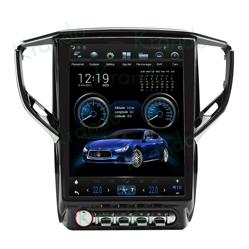 Krando 12.1" Tesla Style Car Navigation For Maserati Ghibli 2013 - 2019 Android Head Unit Support Wireless Apple Carplay 4G WIFI
Krando 12.1" Tesla Style Car Navigation For Maserati Ghibli 2013 - 2019 Android Head Unit Support Wireless Apple Carplay 4G WIFI