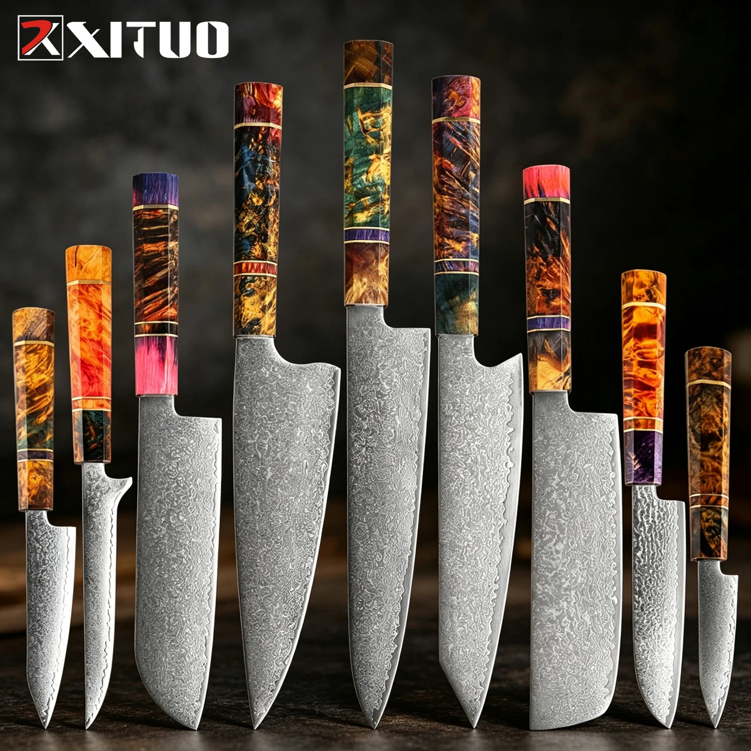 XITUO Japanese Damascus Steel Kitchen Knife Sharp VG10 Steel Core Professional Chef's Knife Octagonal Stable Wood Handle
XITUO Japanese Damascus Steel Kitchen Knife Sharp VG10 Steel Core Professional Chef's Knife Octagonal Stable Wood Handle