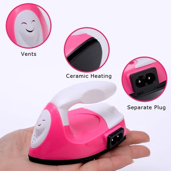 Mini Electric Iron Portable Travel Craft Clothing Sewing Pad Electric Protection Household For Thermal transfer Hot Drill