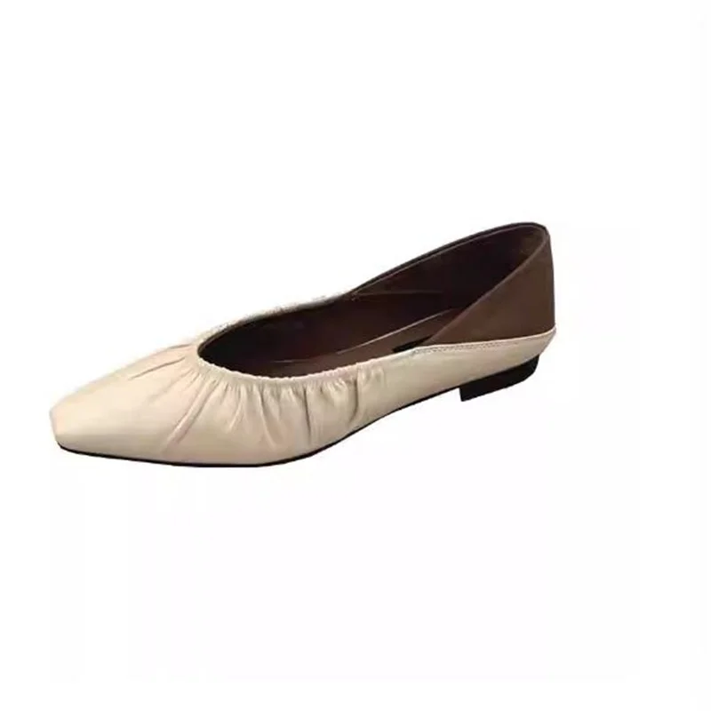 Pleated Shoes for Womens Square Toes Ladies Shallow Low Heels Sewing Lines Female Mixed Colors Chassure Femme PU Leather Zapatos
Pleated Shoes for Womens Square Toes Ladies Shallow Low Heels Sewing Lines Female Mixed Colors Chassure Femme PU Leather Zapatos