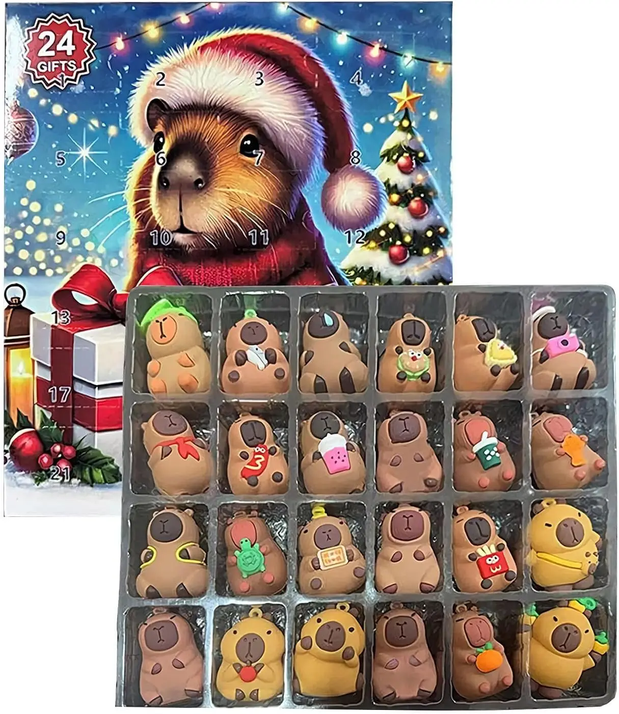 Capybara Advent Calendars, 24 Day Capybara Ornament Christmas Countdown Cartoon Doll, Holiday Birthday Xmas Decoration Kids Gift
Capybara Advent Calendars, 24 Day Capybara Ornament Christmas Countdown Cartoon Doll, Holiday Birthday Xmas Decoration Kids Gift