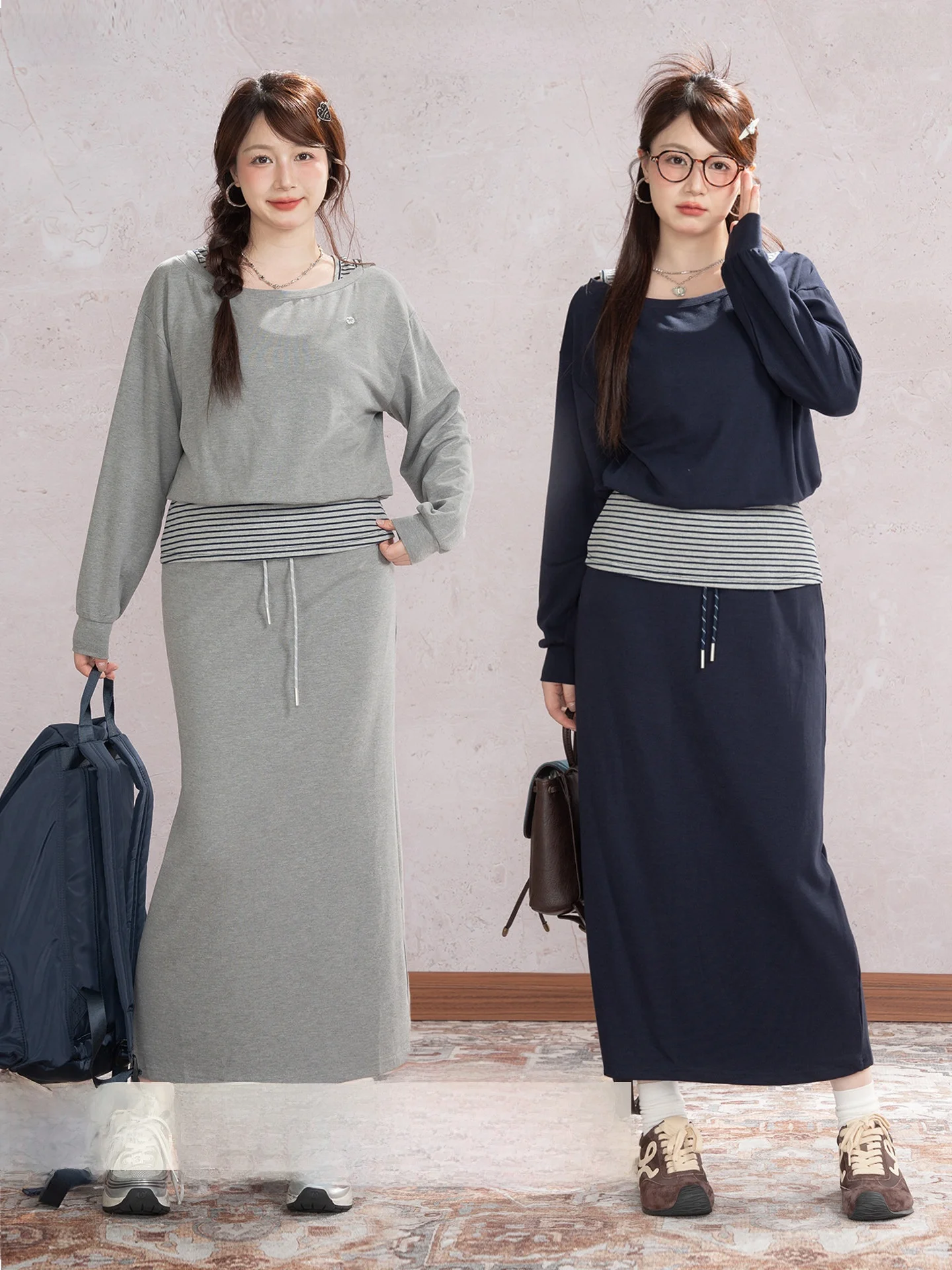 Новинка: комплект из укороченного топа с открытыми плечами в полоску и юбки для полных женщин, облегающий, с разрезом, с завышенной талией, модный осенний наряд
Новинка: комплект из укороченного топа с открытыми плечами в полоску и юбки для полных женщин, облегающий, с разрезом, с завышенной талией, модный осенний наряд