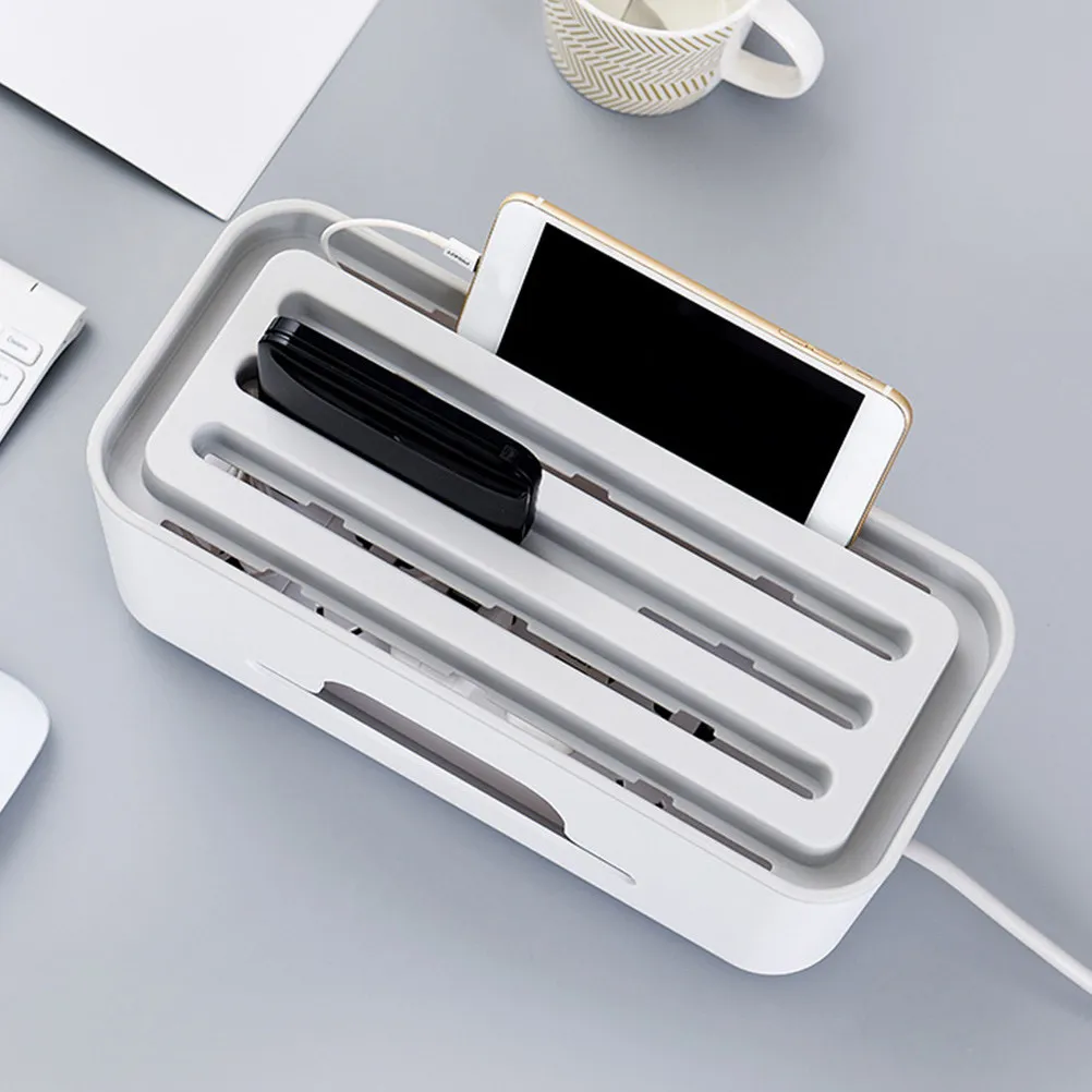 Коробка для хранения кабелей и удлинителей, 1 шт., премиум-класса, из АБС-пластика, с широким отверстием, двусторонняя, настольный органайзер, контейнер для проводов
Коробка для хранения кабелей и удлинителей, 1 шт., премиум-класса, из АБС-пластика, с широким отверстием, двусторонняя, настольный органайзер, контейнер для проводов