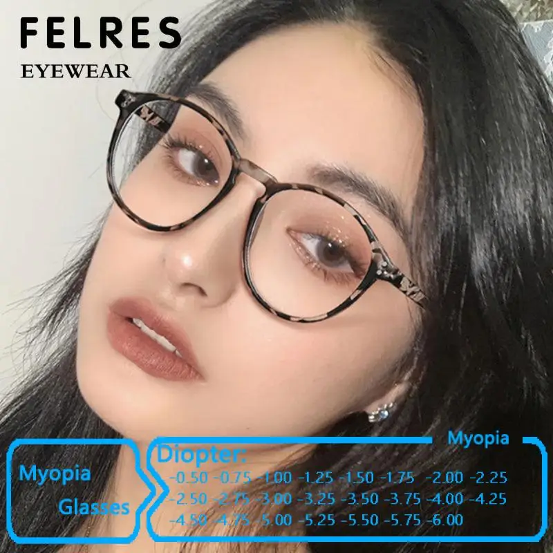 Retro Round Leopard Fashion Women Anti Blue Light Myopia Glasses Men Clear Lens Finished Prescription Glasses Negative Diopter
Retro Round Leopard Fashion Women Anti Blue Light Myopia Glasses Men Clear Lens Finished Prescription Glasses Negative Diopter
