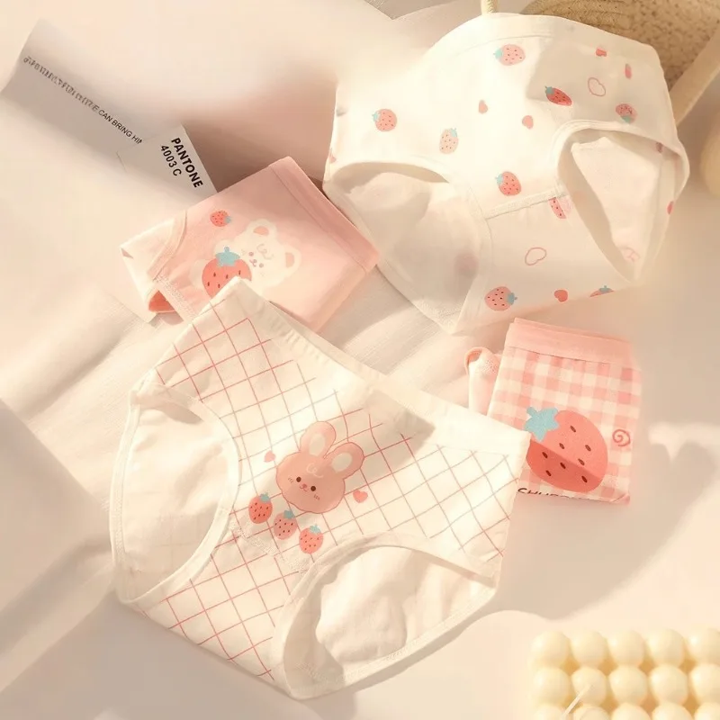 4PCS Girl Cotton Soft Antibacterial Panties Kid Thin Breathable Comfort Knickers 3+y Young Child Cute Strawberry Print Underwear
4PCS Girl Cotton Soft Antibacterial Panties Kid Thin Breathable Comfort Knickers 3+y Young Child Cute Strawberry Print Underwear
