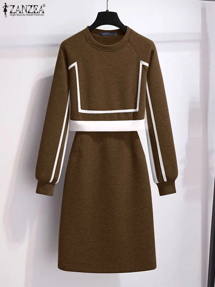 ZANZEA Casual Stitching Pullover Outfit Women Colorblock Tracksuit Holiday Long Dress Suit 2025 Spring Autumn Skirt Matching Set
ZANZEA Casual Stitching Pullover Outfit Women Colorblock Tracksuit Holiday Long Dress Suit 2025 Spring Autumn Skirt Matching Set