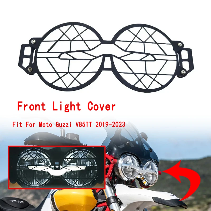V 85 TT Front Light Cover Motorcycle Accessories Headlight Guard Head Light Grille Cover Fit For Moto Guzzi V85TT 2019-2023 
V 85 TT Front Light Cover Motorcycle Accessories Headlight Guard Head Light Grille Cover Fit For Moto Guzzi V85TT 2019-2023