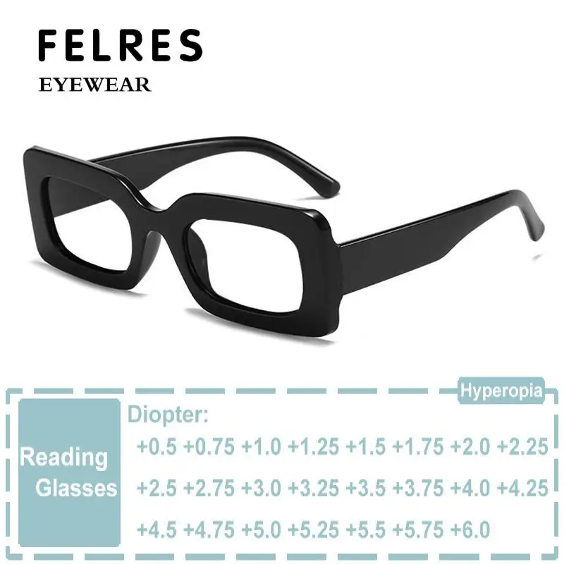 Vintage Black Square Reading Glasses Women Luxury Brand Blue Light Blocking Computer Presbyopia Eyeglasses Diopter 0~+ 6.00
Vintage Black Square Reading Glasses Women Luxury Brand Blue Light Blocking Computer Presbyopia Eyeglasses Diopter 0~+ 6.00