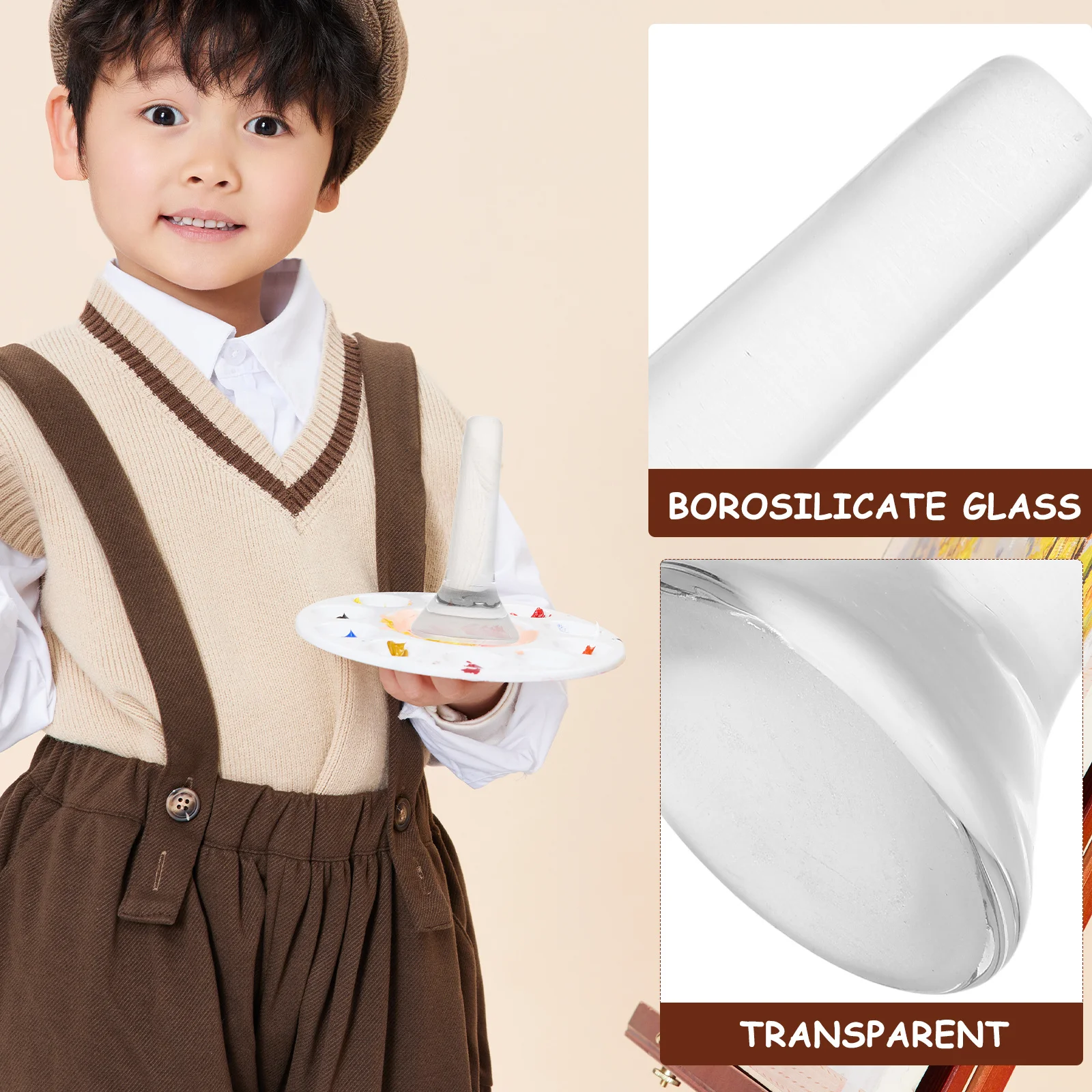 Laboratory Pestle Durable Crystal Glass For Pigment Art Watercolor Creation Scientific Experiments 
Laboratory Pestle Durable Crystal Glass For Pigment Art Watercolor Creation Scientific Experiments