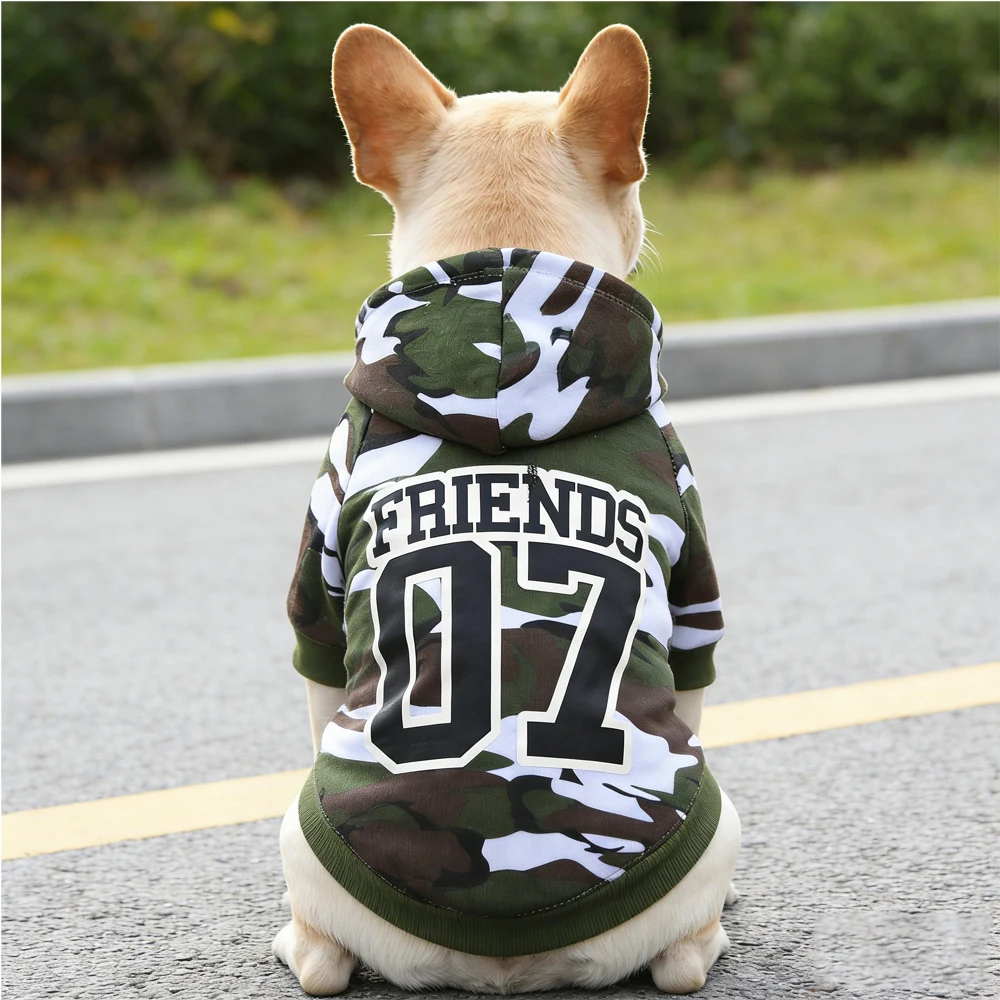 Factory Pet Dog Clothing Wholesale, Green 07 Camouflage Hooded T-Shirt for Small Breed Teddy, Spring Autumn Apparel
Factory Pet Dog Clothing Wholesale, Green 07 Camouflage Hooded T-Shirt for Small Breed Teddy, Spring Autumn Apparel