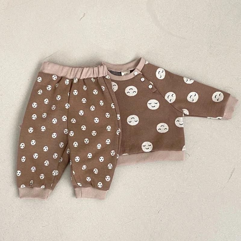 Infant Baby Cute Fashion Smiley Clothes Set Toddler Boy Girl Cartoon Sweatshirt + Cozy Pants 2pcs Suit Cotton Casual Kids Outfit
Infant Baby Cute Fashion Smiley Clothes Set Toddler Boy Girl Cartoon Sweatshirt + Cozy Pants 2pcs Suit Cotton Casual Kids Outfit