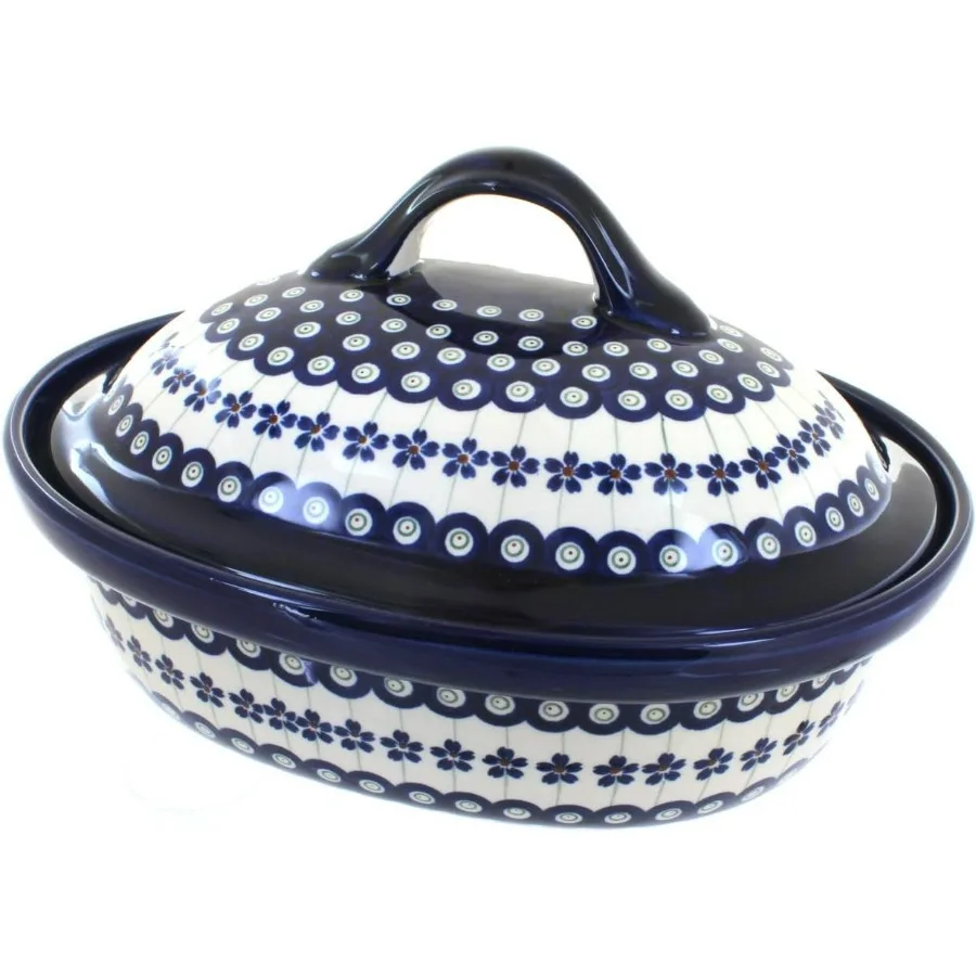 Жаровня павлина польской керамики с крышкой
Жаровня павлина польской керамики с крышкой