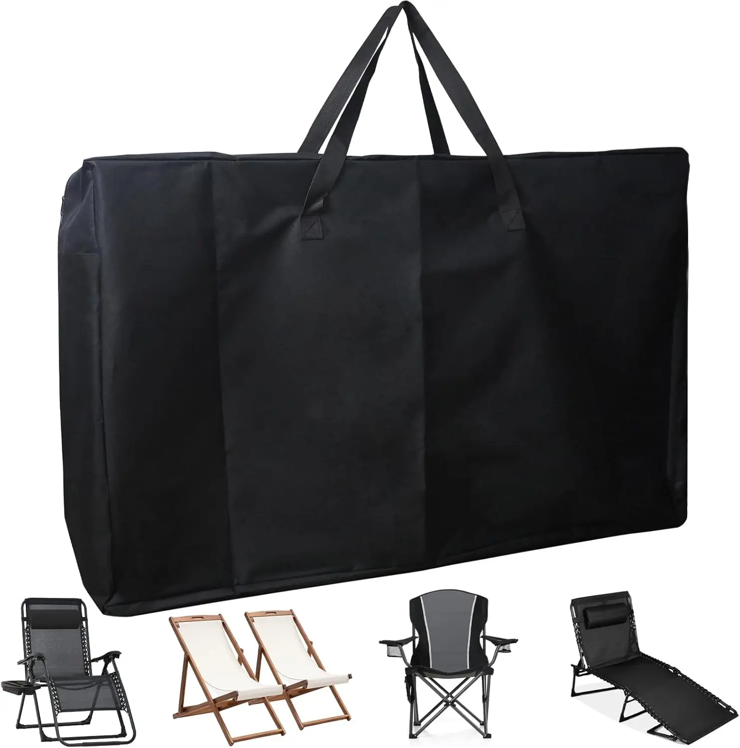 Heavy Duty Folding Chair Storage Bag, 600D Polyester Travel Case for Camping Beach Chairs, 41.5x11x28.5 Inches
Heavy Duty Folding Chair Storage Bag, 600D Polyester Travel Case for Camping Beach Chairs, 41.5x11x28.5 Inches