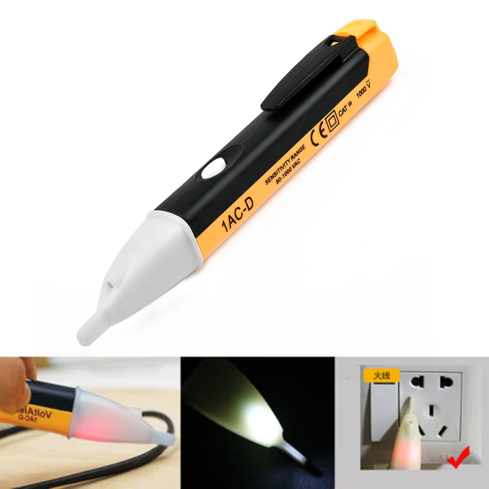 Electric Pen Test Pencil Electricians Home Maintenance Ultra-Safe VD02 Voltage alarm pen 90-1000V AC Induction
Electric Pen Test Pencil Electricians Home Maintenance Ultra-Safe VD02 Voltage alarm pen 90-1000V AC Induction