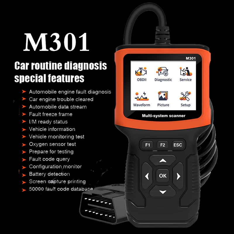 OBD2 сканер M301 Автомобильные диагностические инструменты для тестирования времени Автомобильный детектор неисправностей OBD II EOBD считыватель кодов автомобильный диагностический сканер
OBD2 сканер M301 Автомобильные диагностические инструменты для тестирования времени Автомобильный детектор неисправностей OBD II EOBD считыватель кодов автомобильный диагностический сканер