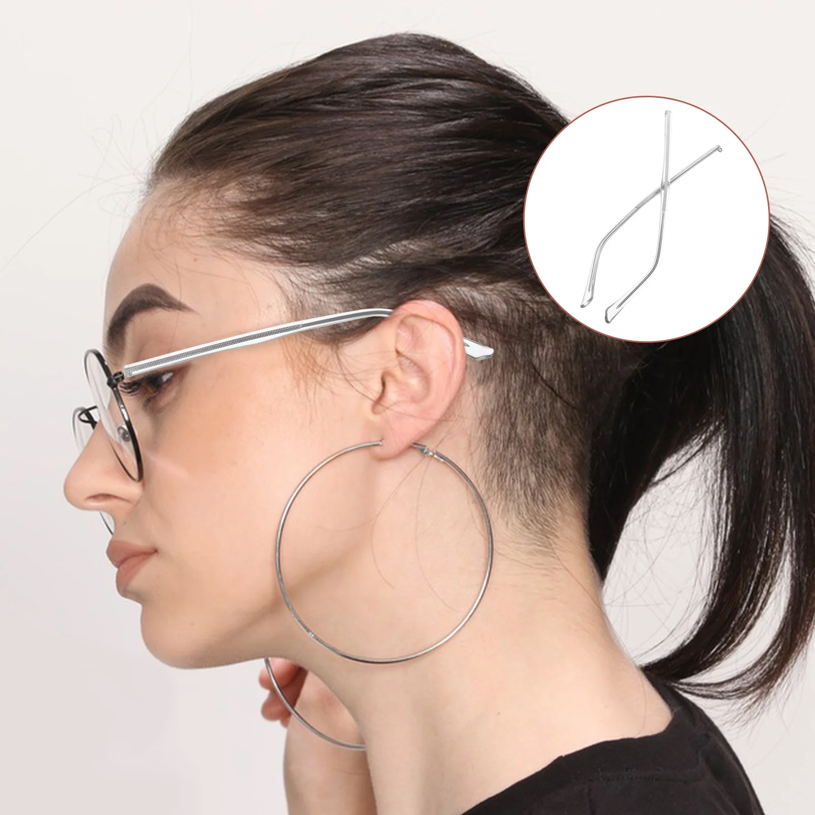 1 Pair Glasses Replacement Arms Eyeglasses Repair Kit Universal Temple Parts Comfort Fit Ear Pressure Relief Metal
1 Pair Glasses Replacement Arms Eyeglasses Repair Kit Universal Temple Parts Comfort Fit Ear Pressure Relief Metal