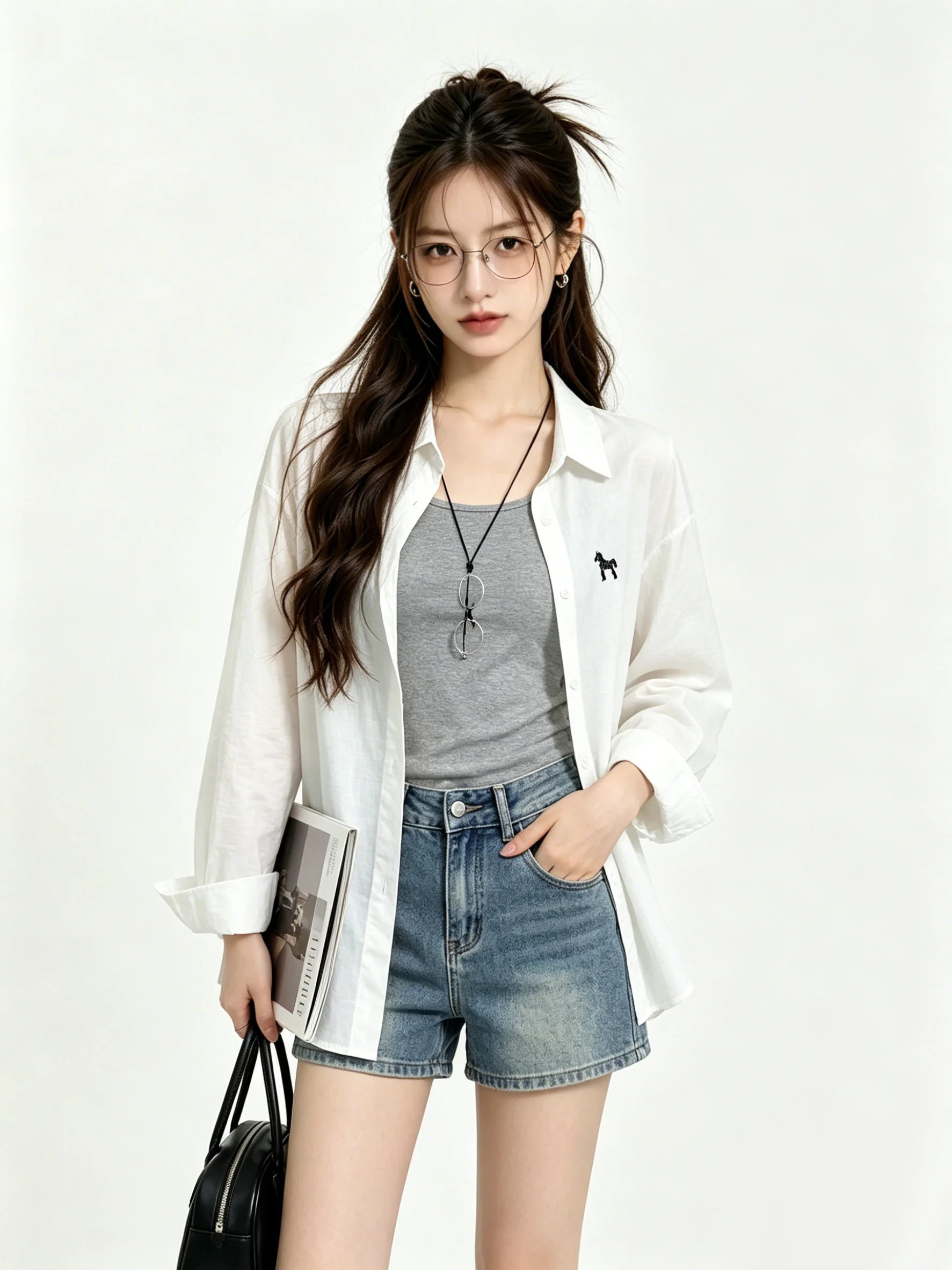 Spring Summer Outfit Korean College Style Plaid Sun Protection Shirt Embroidery Slimming Camisole Vest Inner Wear Set for Women
Spring Summer Outfit Korean College Style Plaid Sun Protection Shirt Embroidery Slimming Camisole Vest Inner Wear Set for Women