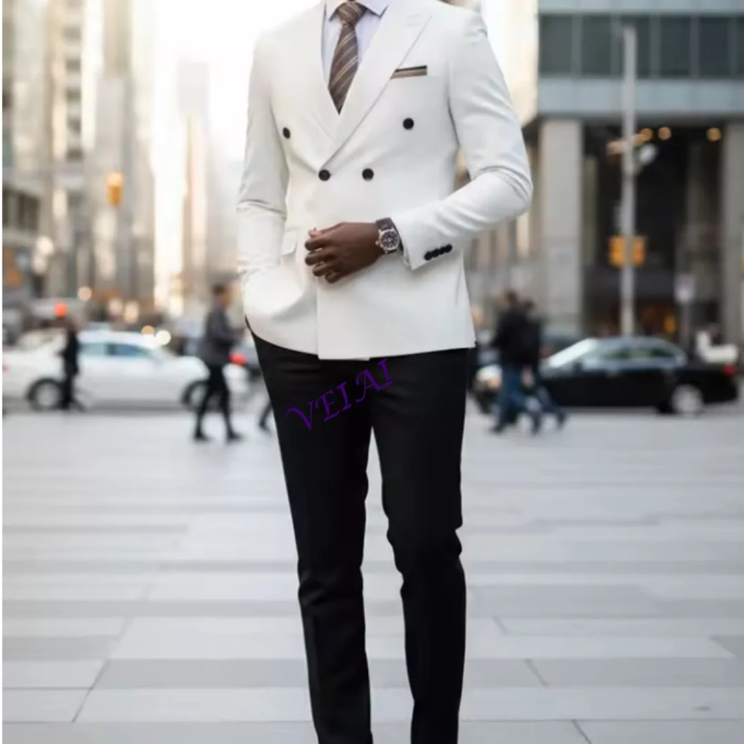 Элегантный белый двубортный костюм по индивидуальному заказу, комплект из 2 предметов, деловой свадебный наряд, классический стильный пиджак, брюки, современный модный
Элегантный белый двубортный костюм по индивидуальному заказу, комплект из 2 предметов, деловой свадебный наряд, классический стильный пиджак, брюки, современный модный