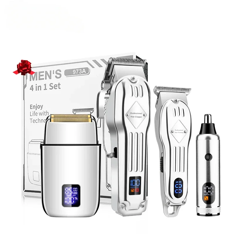 New Hair Trimmer for Men RESUXI 973A Full Metal Professional Electric Hair Clipper Set for Barber Electric Shaver Maching
New Hair Trimmer for Men RESUXI 973A Full Metal Professional Electric Hair Clipper Set for Barber Electric Shaver Maching