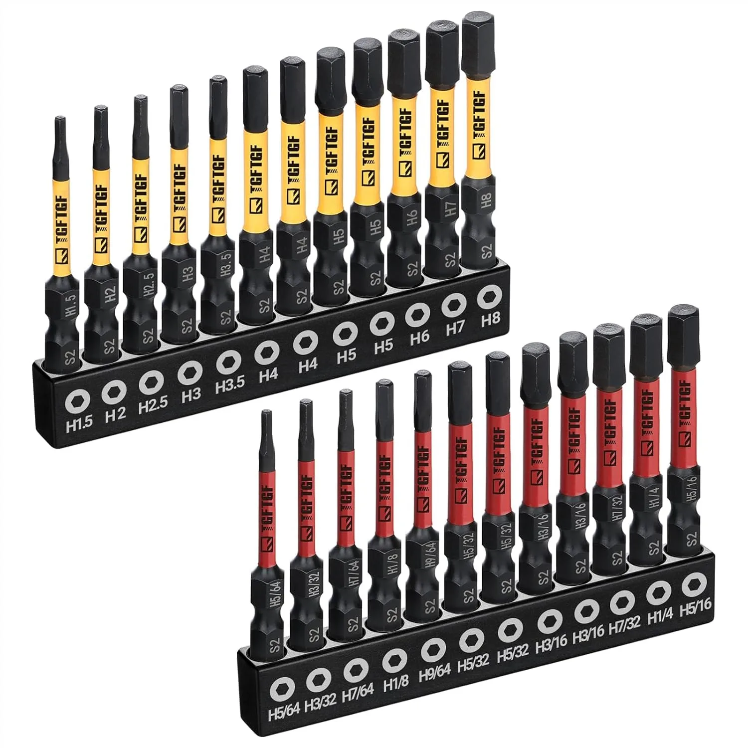 24PCS Allen Wrench Drill Bit Set, 2-inch Metric & SAE S2 Steel Hex-Shank Magnetic Bits with Storage Box for Automotive Home DIY
24PCS Allen Wrench Drill Bit Set, 2-inch Metric & SAE S2 Steel Hex-Shank Magnetic Bits with Storage Box for Automotive Home DIY