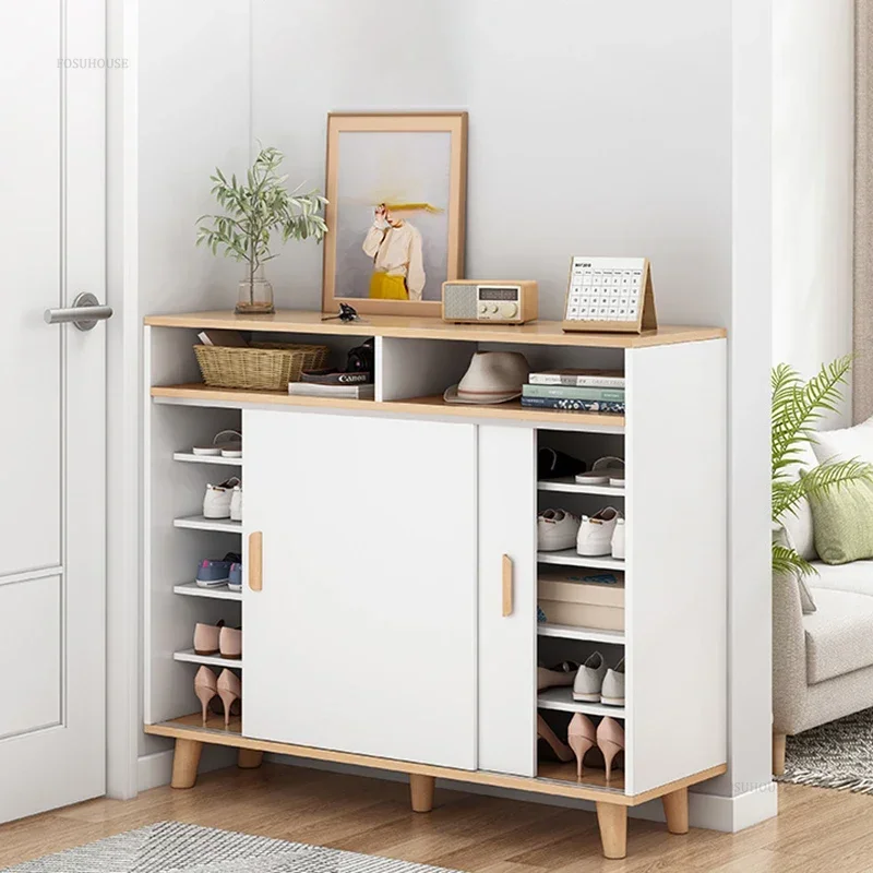Modern Wooden Shoe Cabinets Household Simple Doorway Storage Racks Removable Shoe Cabinet Space-saving Indoor Storage Shoe Rack 
Modern Wooden Shoe Cabinets Household Simple Doorway Storage Racks Removable Shoe Cabinet Space-saving Indoor Storage Shoe Rack