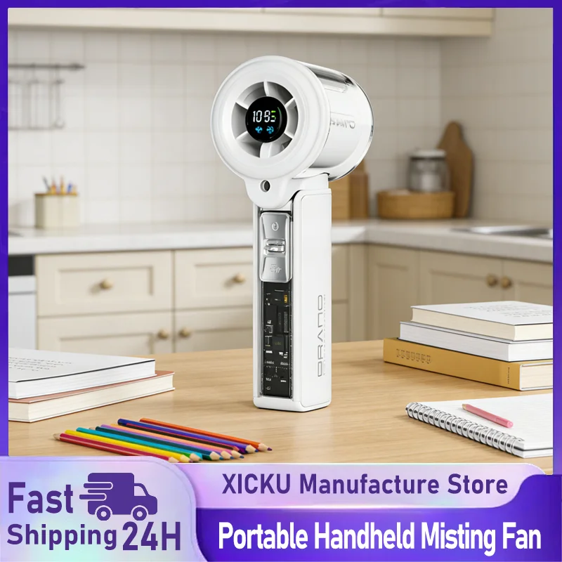 Portable Cool Mist Spray Fan 100 Adjustable Gears LED Display Quiet Operation Fan for Outdoor Office Household
Portable Cool Mist Spray Fan 100 Adjustable Gears LED Display Quiet Operation Fan for Outdoor Office Household