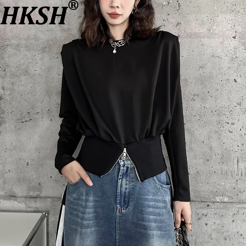 HKSH Spring Autumn New Women Sweatshirt O-neck Pullover Shoulder Pad Long Sleeves T-Shirt Waist Cinching Elegant Ins Top HK17330
HKSH Spring Autumn New Women Sweatshirt O-neck Pullover Shoulder Pad Long Sleeves T-Shirt Waist Cinching Elegant Ins Top HK17330