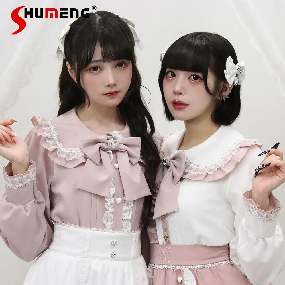 Japanese Mine Series Lolita Long-sleeved Shirt Girl Women's Sweet Cute Big Bow Loose Elegant Top Blusas Mujer Spring New 2025
Japanese Mine Series Lolita Long-sleeved Shirt Girl Women's Sweet Cute Big Bow Loose Elegant Top Blusas Mujer Spring New 2025