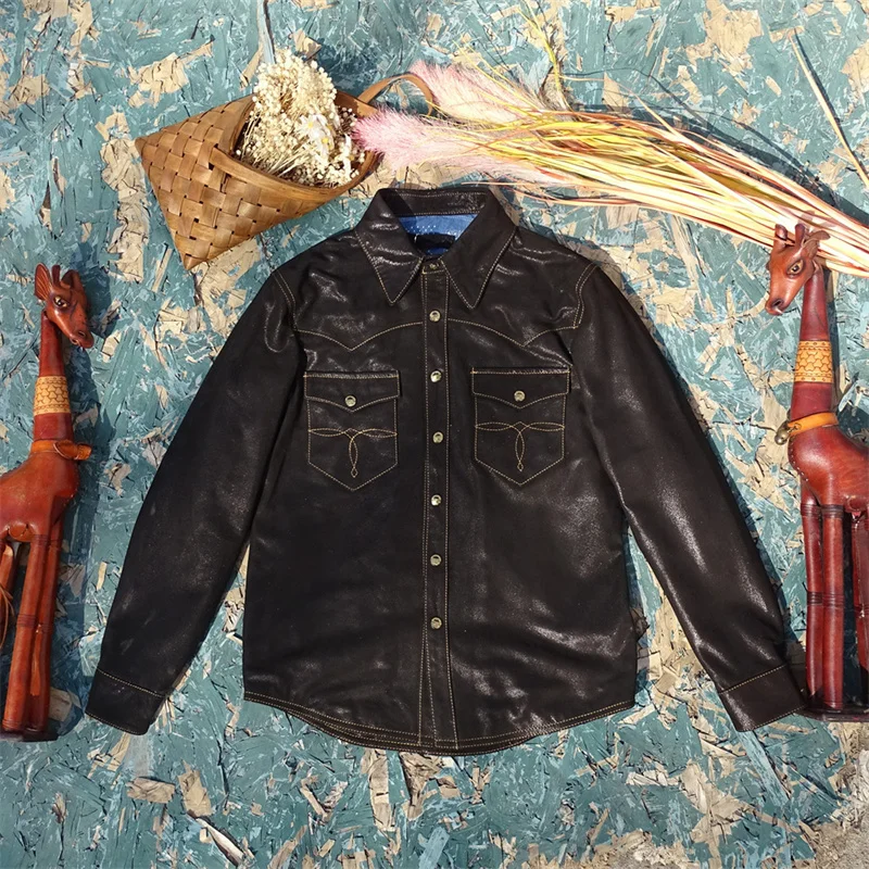 Натуральная кожаная куртка из овечьей кожи с лазерной гравировкой и вышивкой в винтажном стиле для мужчин
Натуральная кожаная куртка из овечьей кожи с лазерной гравировкой и вышивкой в винтажном стиле для мужчин