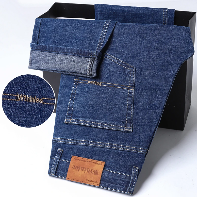 2026 Stretch New Business Men's Jeans Casual Straight Stretch Fashion Classic Blue Black Work Denim Trousers Male Brand Clothing
2026 Stretch New Business Men's Jeans Casual Straight Stretch Fashion Classic Blue Black Work Denim Trousers Male Brand Clothing