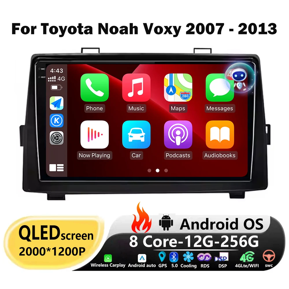Android Auto Carplay For Toyota Noah Voxy 2007 -2013 Car Radio Stereo GPS Navigation Multimedia Player 360 Camera BT DSP 4G WIFI
Android Auto Carplay For Toyota Noah Voxy 2007 -2013 Car Radio Stereo GPS Navigation Multimedia Player 360 Camera BT DSP 4G WIFI