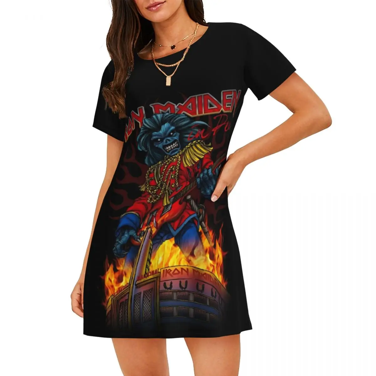Custom Heavy Metal Rock Women Nightgown Sleepwear Short Sleeves 3D Print For Vacations Travels Nightgowns Women's Pajamas
Custom Heavy Metal Rock Women Nightgown Sleepwear Short Sleeves 3D Print For Vacations Travels Nightgowns Women's Pajamas