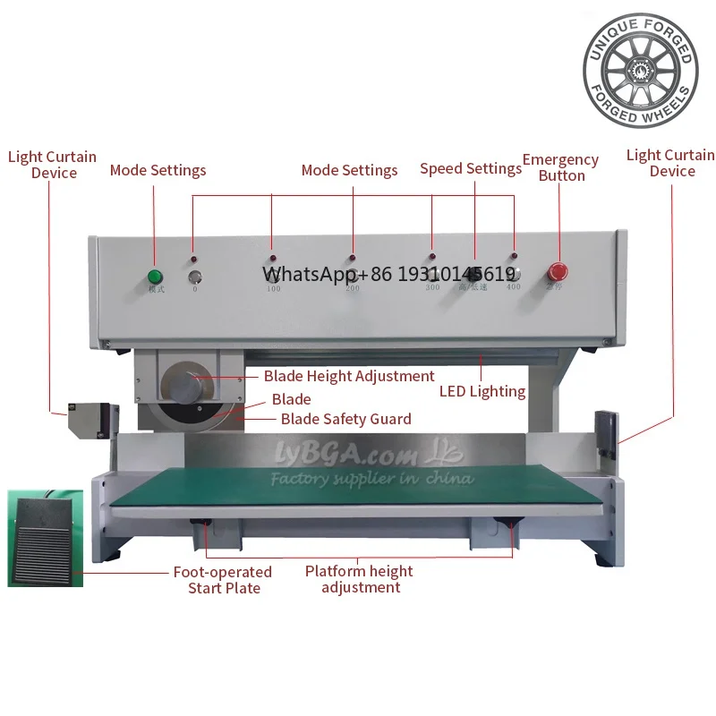 250W Walking Blade Panel Splitter CAB Blade Cutter for PCB Boards Aluminum Substrates LED Light Strips Thickness 0.3-3.5mm
250W Walking Blade Panel Splitter CAB Blade Cutter for PCB Boards Aluminum Substrates LED Light Strips Thickness 0.3-3.5mm