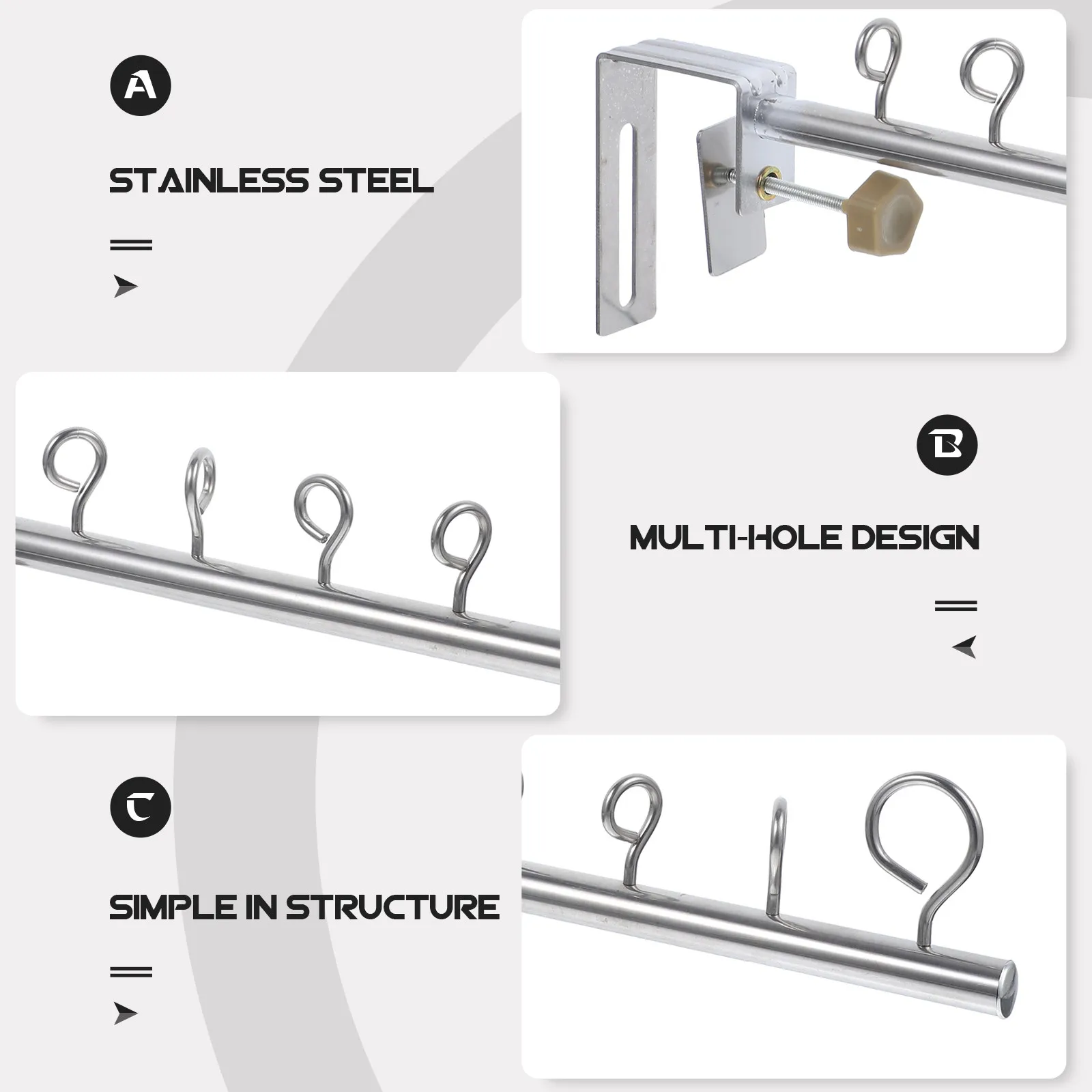 Прочная складная сушилка для одежды с несколькими отверстиями из нержавеющей стали для балкона, окна, ванной комнаты, для домашней сушки белья
Прочная складная сушилка для одежды с несколькими отверстиями из нержавеющей стали для балкона, окна, ванной комнаты, для домашней сушки белья
