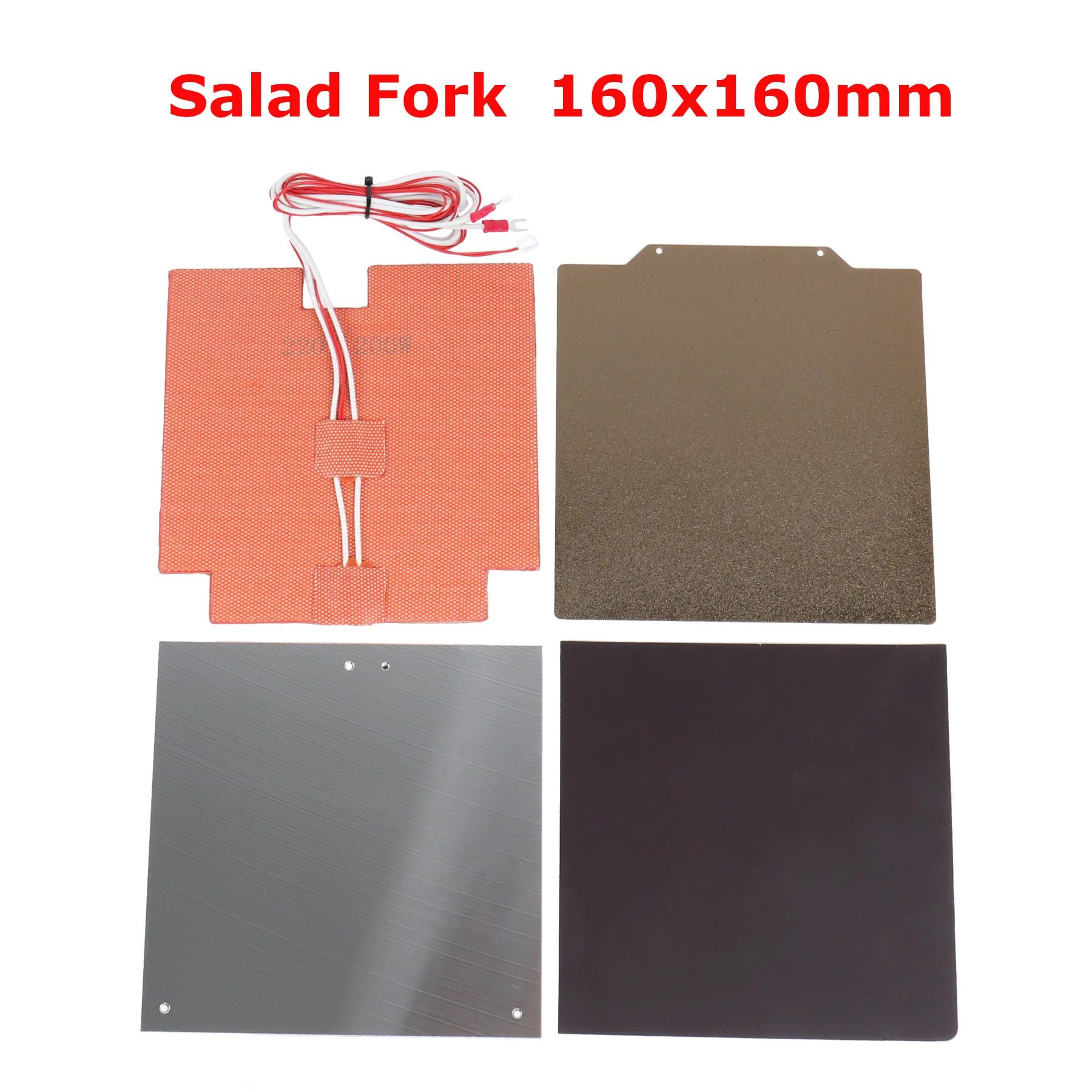 Blurolls Salad Fork 160 3dprinter Heated Bed Full Kit with 110/220V 200W Silicone Heater Cast Aluminum Plate and PEI Sheet
Blurolls Salad Fork 160 3dprinter Heated Bed Full Kit with 110/220V 200W Silicone Heater Cast Aluminum Plate and PEI Sheet