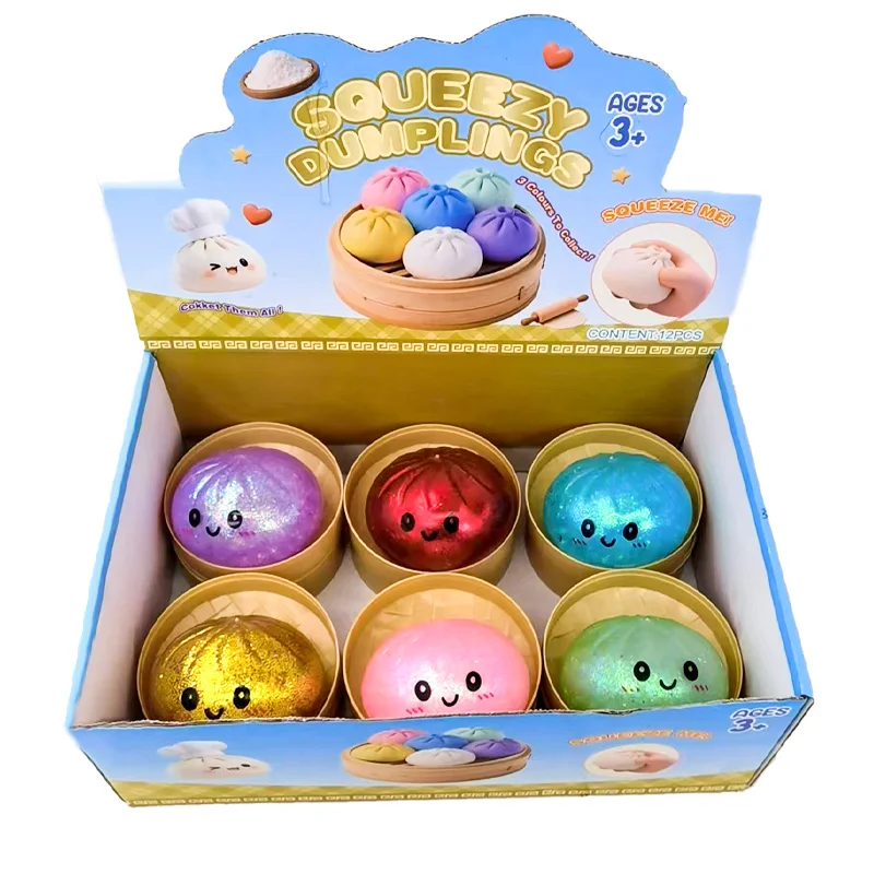 Hot Glitter Dumpling Squishy with Box Dumplings Sensory Squeeze Toy for Stress Relief Fans Gift
Hot Glitter Dumpling Squishy with Box Dumplings Sensory Squeeze Toy for Stress Relief Fans Gift