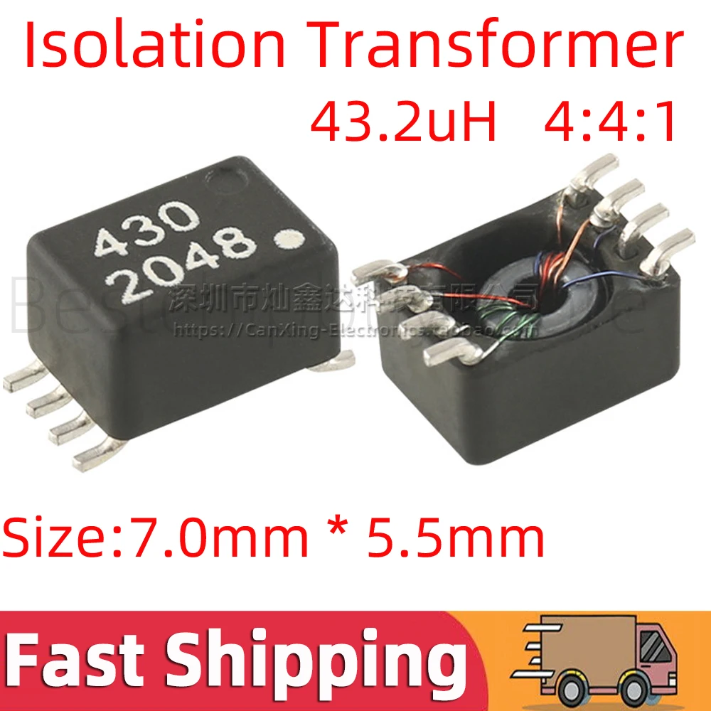 5pcs SMT 43.2uH Multi Winding Turns Ratio 4:4:1 High Isolator Isolation Signal Pulse Transformer STT0805430YBF
5pcs SMT 43.2uH Multi Winding Turns Ratio 4:4:1 High Isolator Isolation Signal Pulse Transformer STT0805430YBF
