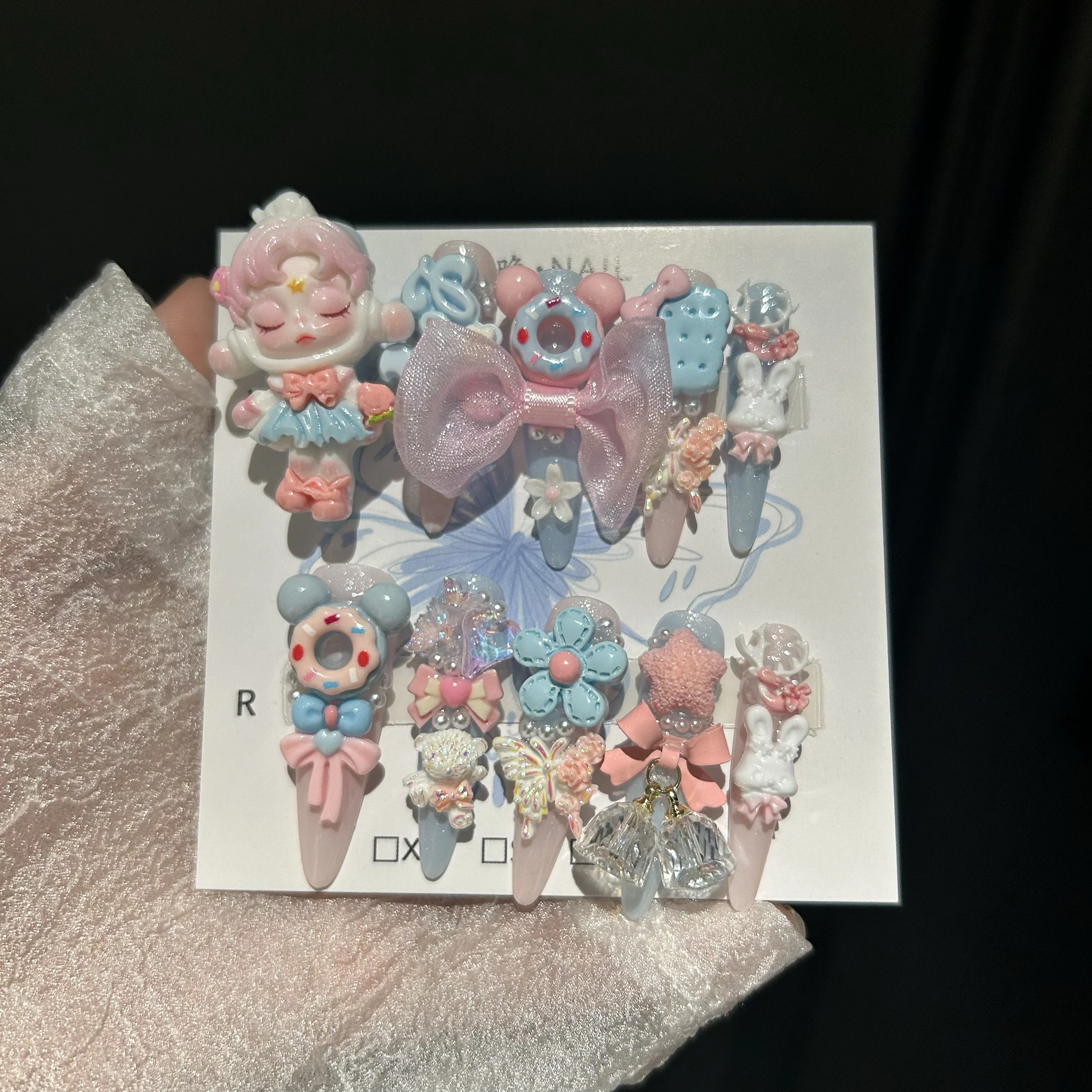 Pink Doll, Cartoon Pink, Handmade Wear, New High-end White Manicure, Cute. Custom Products
Pink Doll, Cartoon Pink, Handmade Wear, New High-end White Manicure, Cute. Custom Products