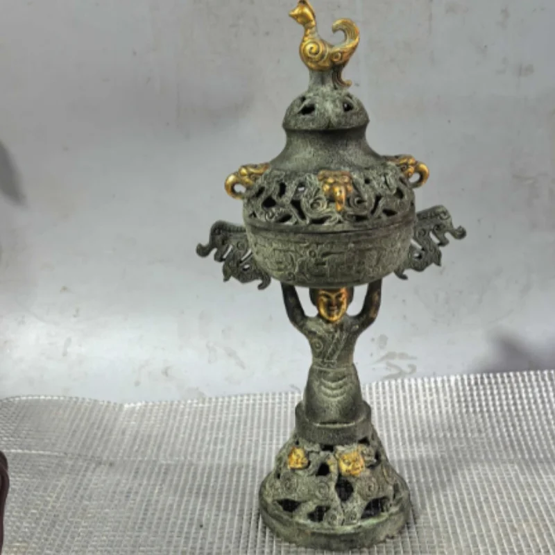 Vintage Bronze Twin Dragon & Elephant Trunk Censer - Traditional Asian Incense Burner, Zen Home Ornament & Tea Table decor
Vintage Bronze Twin Dragon & Elephant Trunk Censer - Traditional Asian Incense Burner, Zen Home Ornament & Tea Table decor