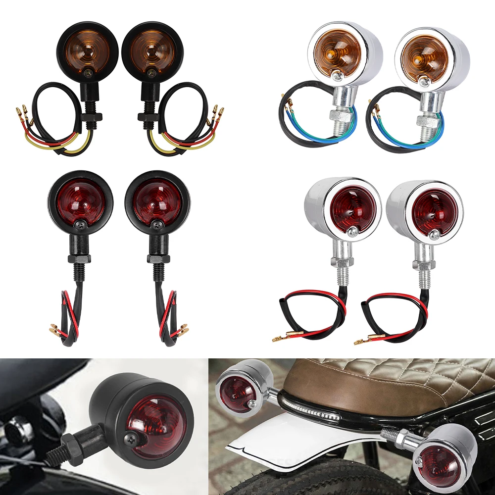 Universal Motorcycle Blinkers Chopper Cafe Racer Motorbike Mini Bullet Turn Signal Lights Scooters Metal Indicator
Universal Motorcycle Blinkers Chopper Cafe Racer Motorbike Mini Bullet Turn Signal Lights Scooters Metal Indicator