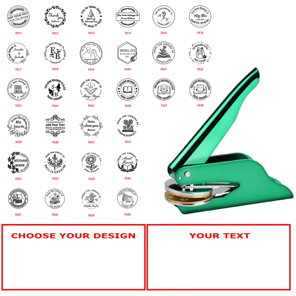 Custom From The Library Of Book Embosser Stamp Personalized Logo Stainless Steel Seal Custom Name & Address Hand Embosser
Custom From The Library Of Book Embosser Stamp Personalized Logo Stainless Steel Seal Custom Name & Address Hand Embosser