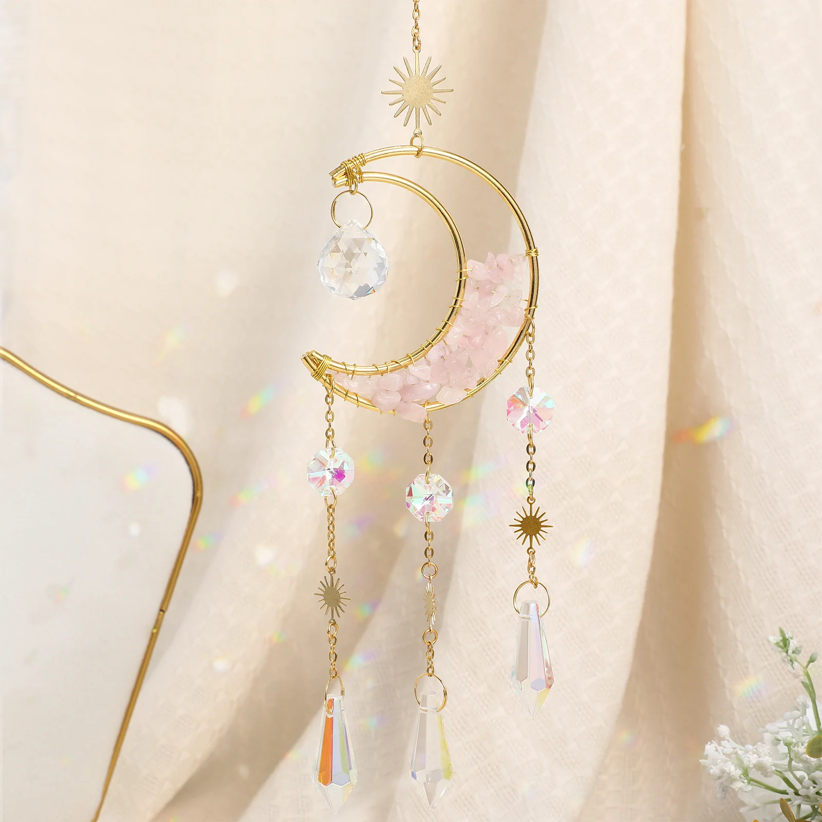 Moon Suncatcher Glass Hanging Decoration for Window Home Bedroom Garden Ornament Gift Rainbow Catcher Decor Moon Car Accessories
Moon Suncatcher Glass Hanging Decoration for Window Home Bedroom Garden Ornament Gift Rainbow Catcher Decor Moon Car Accessories
