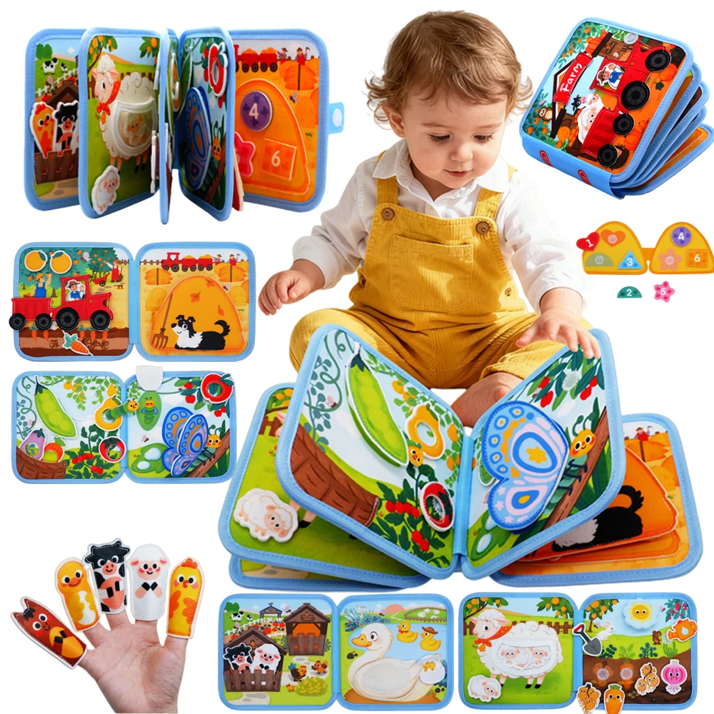 Занятная книга Монтессори, сенсорная занятая доска для сельскохозяйственных животных, дошкольные книги для раннего обучения, игрушки для путешествий для малышей, подарки для детей
Занятная книга Монтессори, сенсорная занятая доска для сельскохозяйственных животных, дошкольные книги для раннего обучения, игрушки для путешествий для малышей, подарки для детей