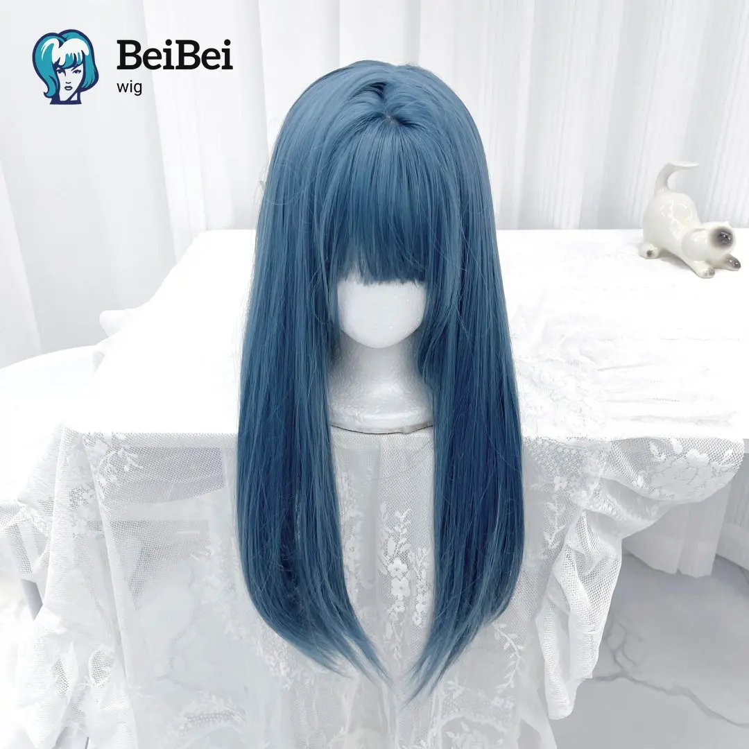 Sky Blue Lolita Straight Wig with Bangs 22Inch Short Bob Synthetic Wig with High Temperature Fiber for Women Girls Cosplay Use
Sky Blue Lolita Straight Wig with Bangs 22Inch Short Bob Synthetic Wig with High Temperature Fiber for Women Girls Cosplay Use