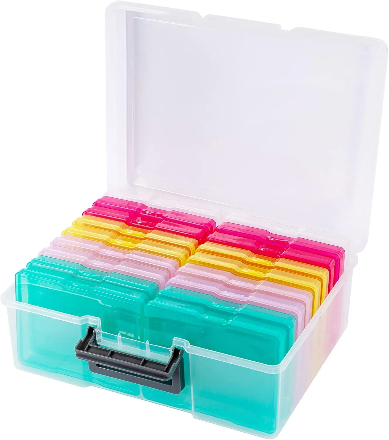 Large 5x7 Photo Storage Box with Handle, Organizer for Photos Stickers Stamps Seeds, Plastic Craft Container
Large 5x7 Photo Storage Box with Handle, Organizer for Photos Stickers Stamps Seeds, Plastic Craft Container