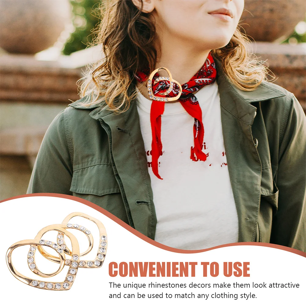 3Pcs Scarf Ring Clips Heart Design Secure Buckles Shirt T-Shirt Tie Clips Stylish Scarf Clasp Shawl Buckle for Women
3Pcs Scarf Ring Clips Heart Design Secure Buckles Shirt T-Shirt Tie Clips Stylish Scarf Clasp Shawl Buckle for Women