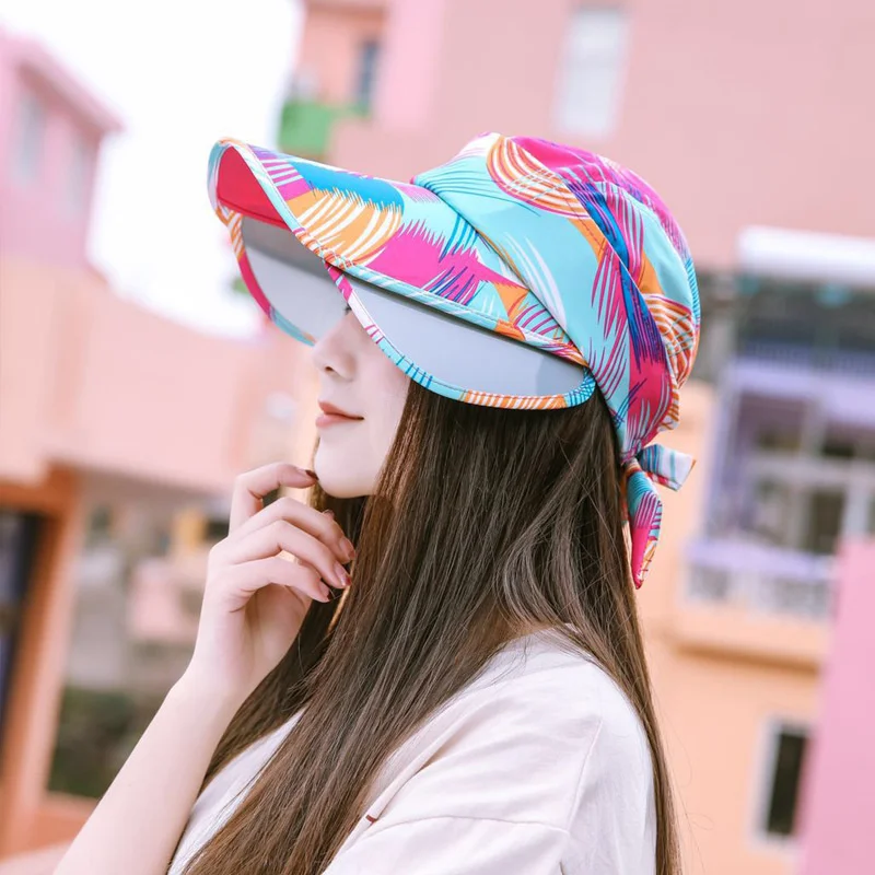 2022 Sun Hat For Women Summer Empty Top Beach Cap Female Retractable Visor Sun Protection Hats Wide Brim Outdoor Casual
2022 Sun Hat For Women Summer Empty Top Beach Cap Female Retractable Visor Sun Protection Hats Wide Brim Outdoor Casual