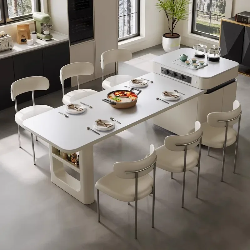 French Island Dining Table Integrated Retractable Rock Slab New Open Kitchen Multi-functional Middle Island Dining Table
French Island Dining Table Integrated Retractable Rock Slab New Open Kitchen Multi-functional Middle Island Dining Table