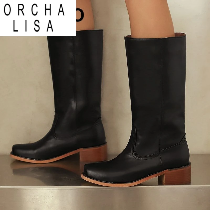 ORCHA LISA 2025 Винтажные женские ботинки в стиле вестерн с квадратным носком на блочном каблуке 4,5 см без шнуровки размера плюс 47 48 для отдыха на каждый день до середины икры Bota
ORCHA LISA 2025 Винтажные женские ботинки в стиле вестерн с квадратным носком на блочном каблуке 4,5 см без шнуровки размера плюс 47 48 для отдыха на каждый день до середины икры Bota